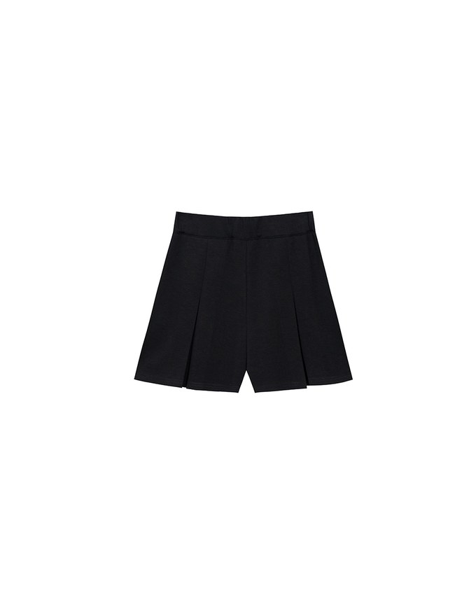 AIRY HOURGLASS High Waist Knit Pleated Flare Skort