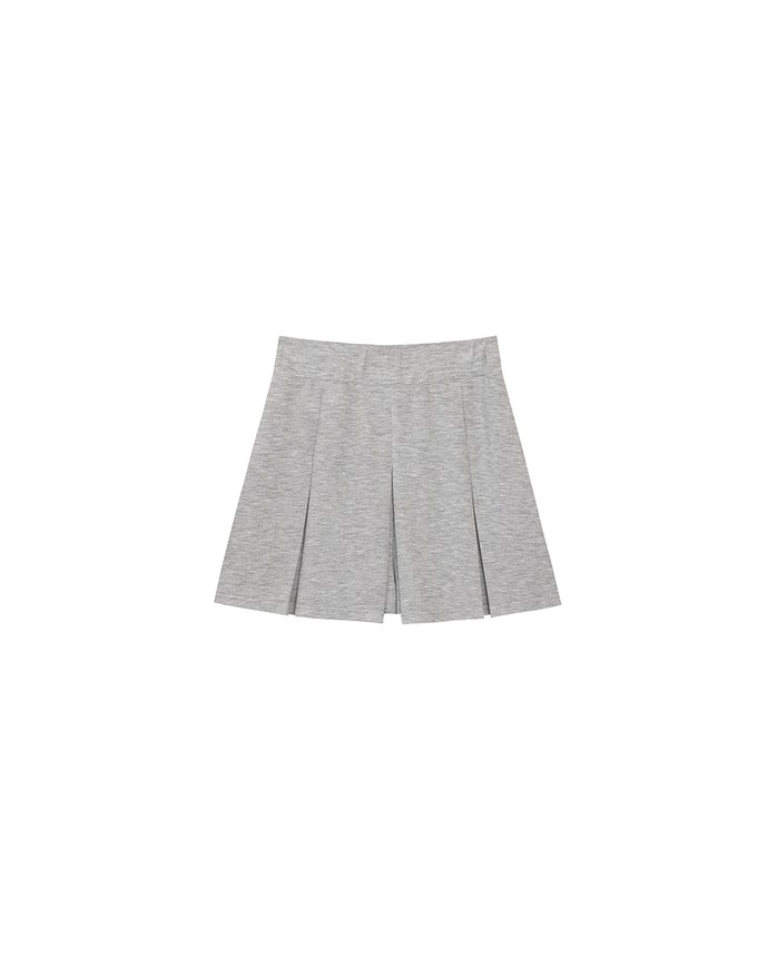 AIRY HOURGLASS High Waist Knit Pleated Flare Skort