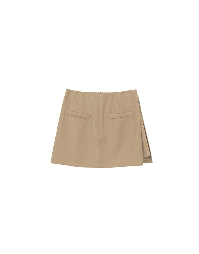 High Waist Minimal A Line Skort with Side Zipper