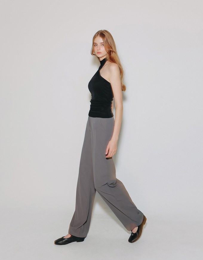 Asymmetrical One Shoulder  Padded Bra Top with Draped Scarf Detail