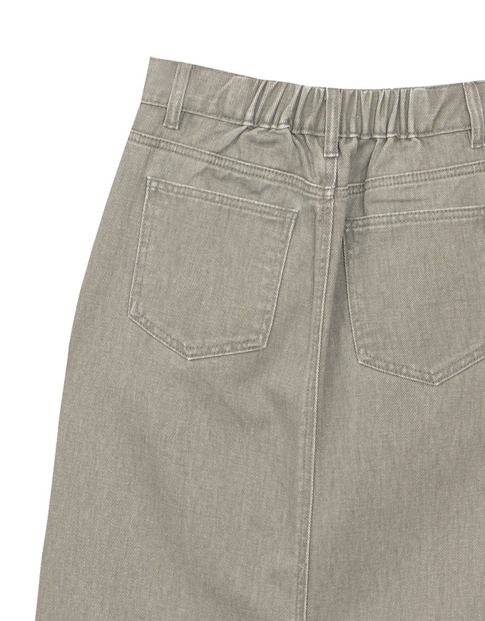 High Waisted Straight Cut Jeans Denim Maxi Skirt