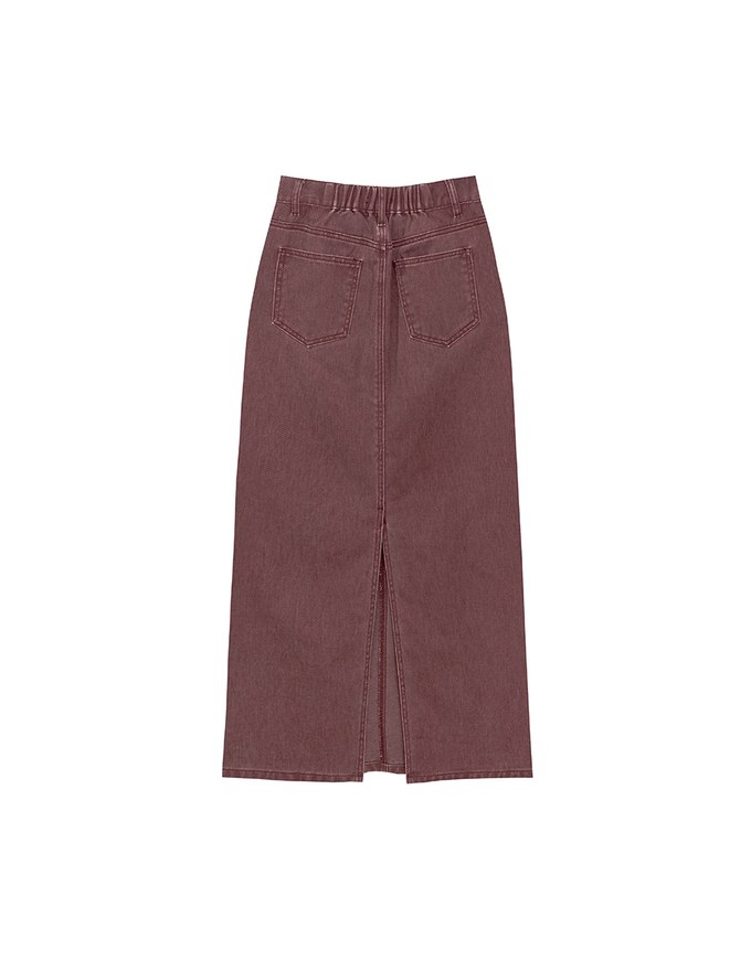 High Waisted Straight Cut Jeans Denim Maxi Skirt