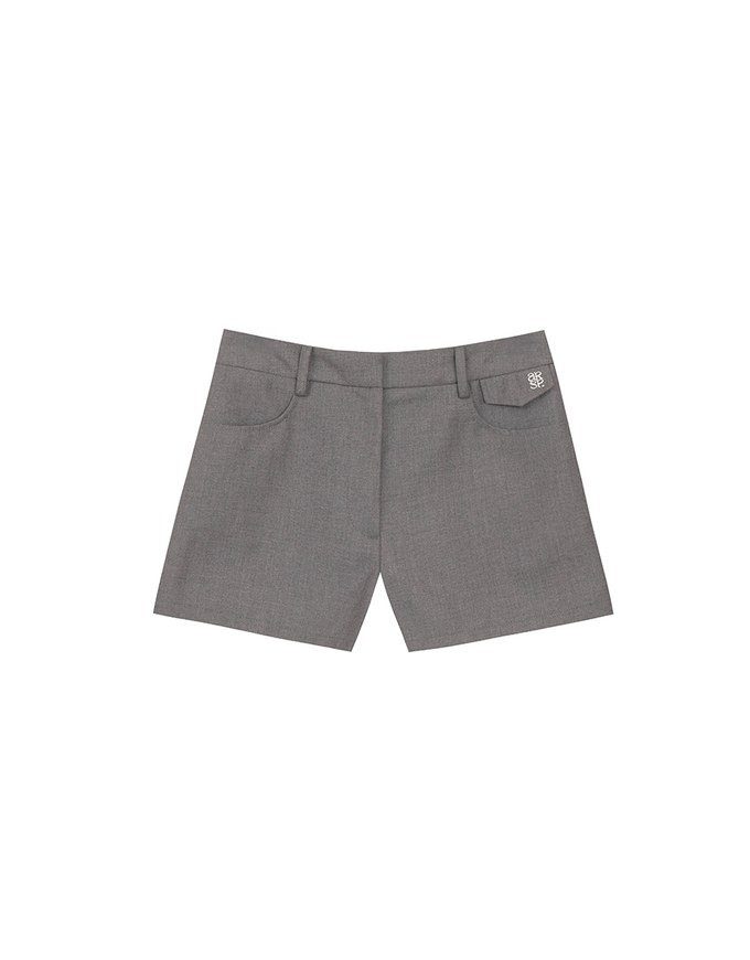 Tailored High Waist Shorts with AIR SPACE Logo Embroidery