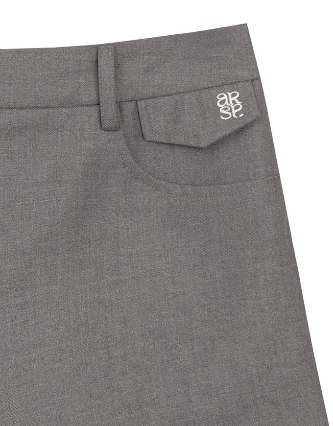 Tailored High Waist Shorts with AIR SPACE Logo Embroidery