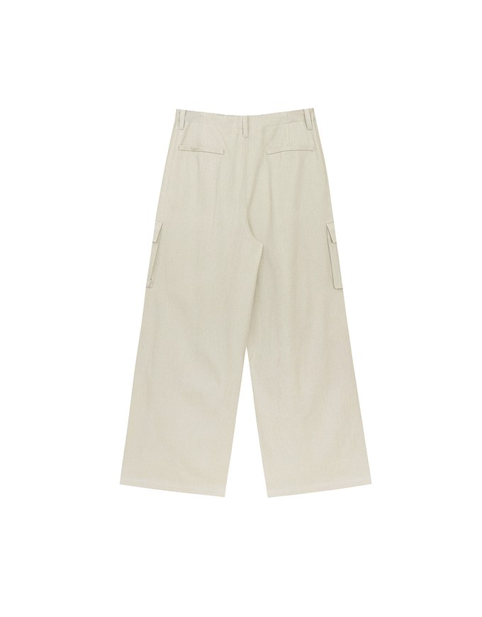 Drawstring Waist Wide Leg Cargo Pants with Pockets