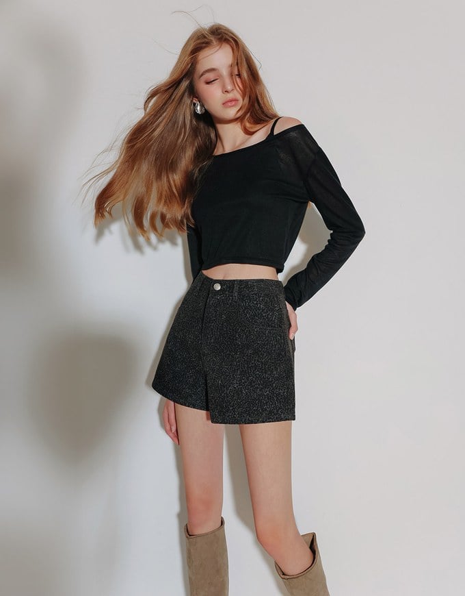 High Waist Leopard Print Jeans Denim Shorts with Pockets