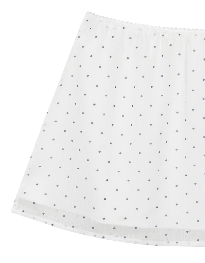 Sheer Mesh Dot Print Cropped Cardigan and Matching Mini Skirt Set Wear