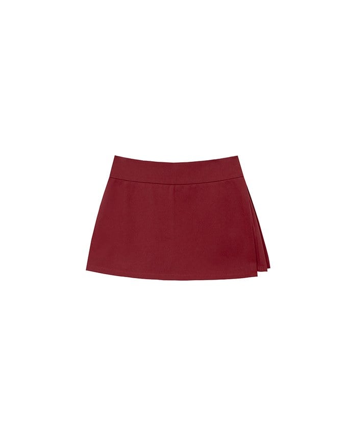AIRY HOURGLASS Low Rise Plain Fitted Skorts