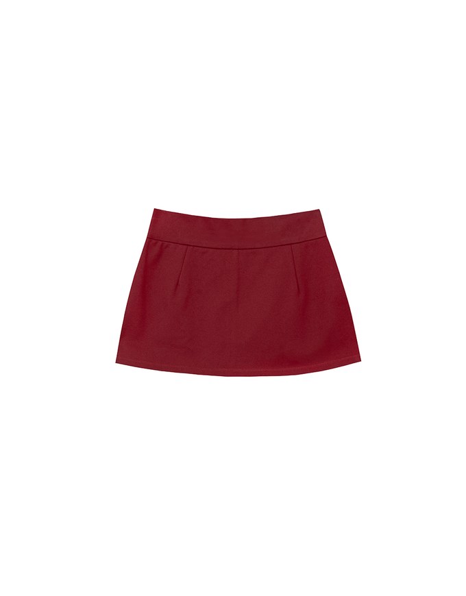 AIRY HOURGLASS Low Rise Plain Fitted Skorts
