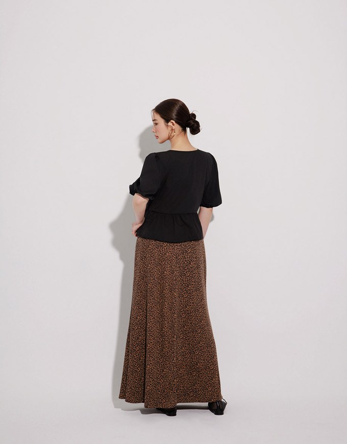 Puff Sleeve Bow Tie Peplum Hem Crop Top
