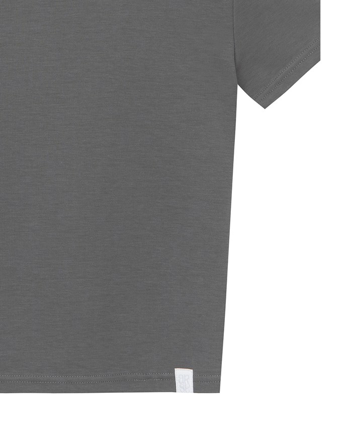 【Stain Resistant】Simple Basic Crew Neck Fitted Crop Tee