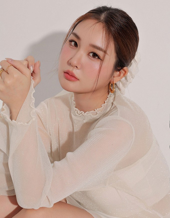 Glitter Sheer Mesh Long Sleeve Top with Lettuce Hem Details