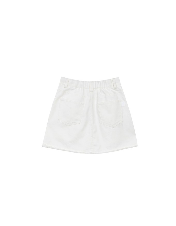 【Stain Resistant】Metal Studded A Line Jeans Denim Skirt