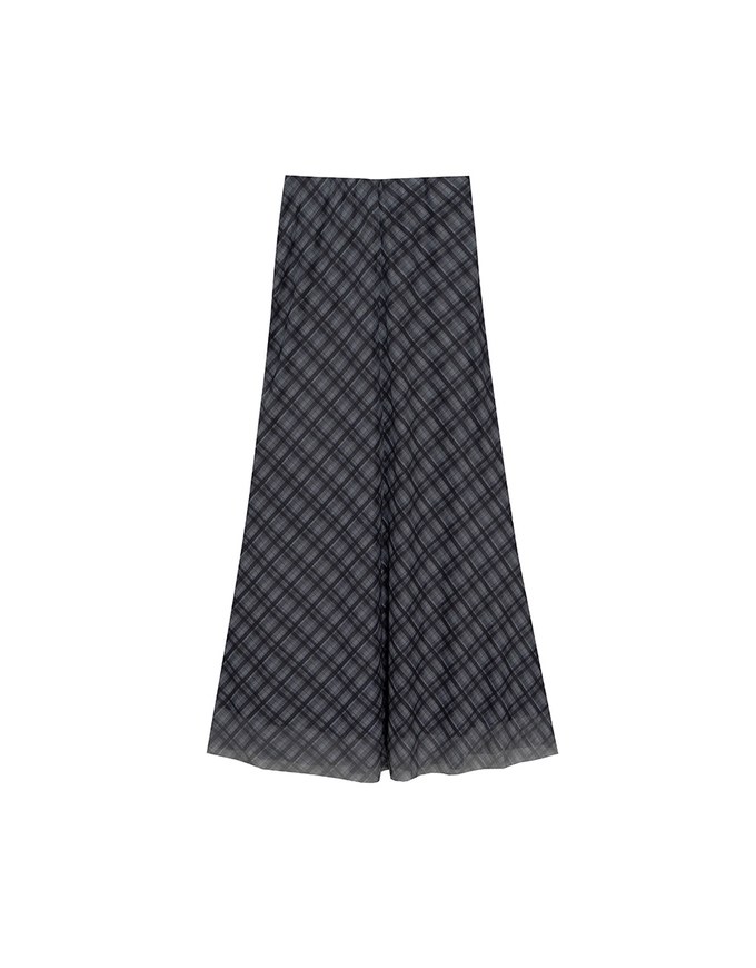 Vintage Inspired Plaid A Line Maxi Skirt