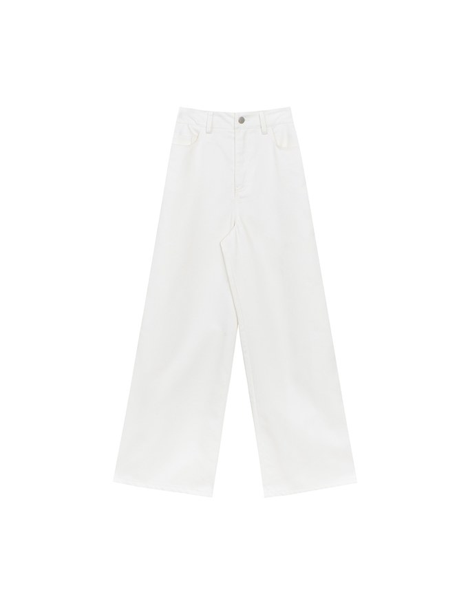 【Stain Resistant】Relaxed Fit High Waist Wide Leg Jeans Denim Pants