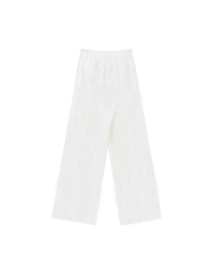 【Stain Resistant】Relaxed Fit High Waist Wide Leg Jeans Denim Pants