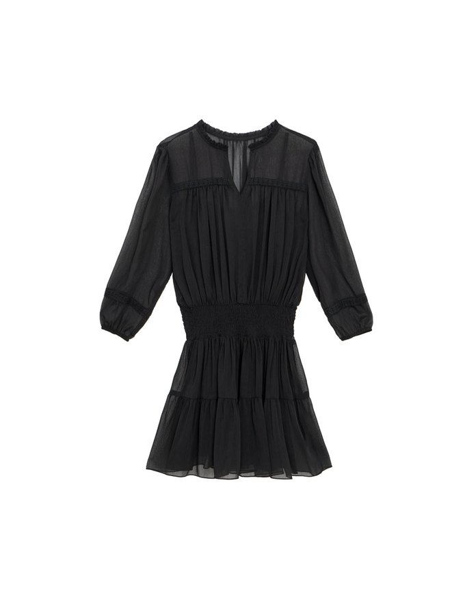 Lace Trim Drawstring Sleeve Cropped Cardigan and Elastic Waist A Line Mini Skirt Set Wear