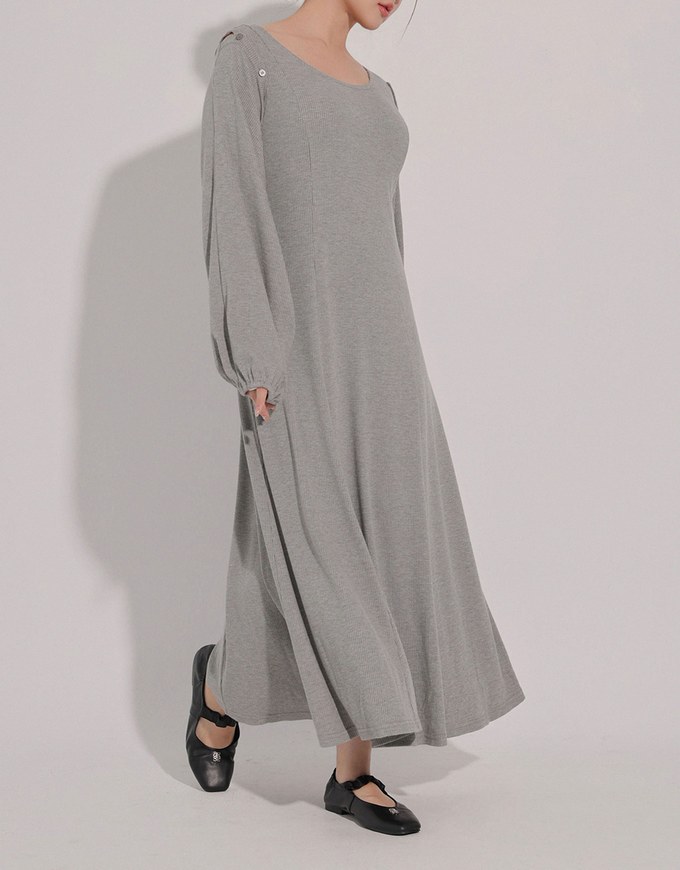Sleeveless Knit Maxi Dress and Detachable Sleeve Cardigan Set Wear