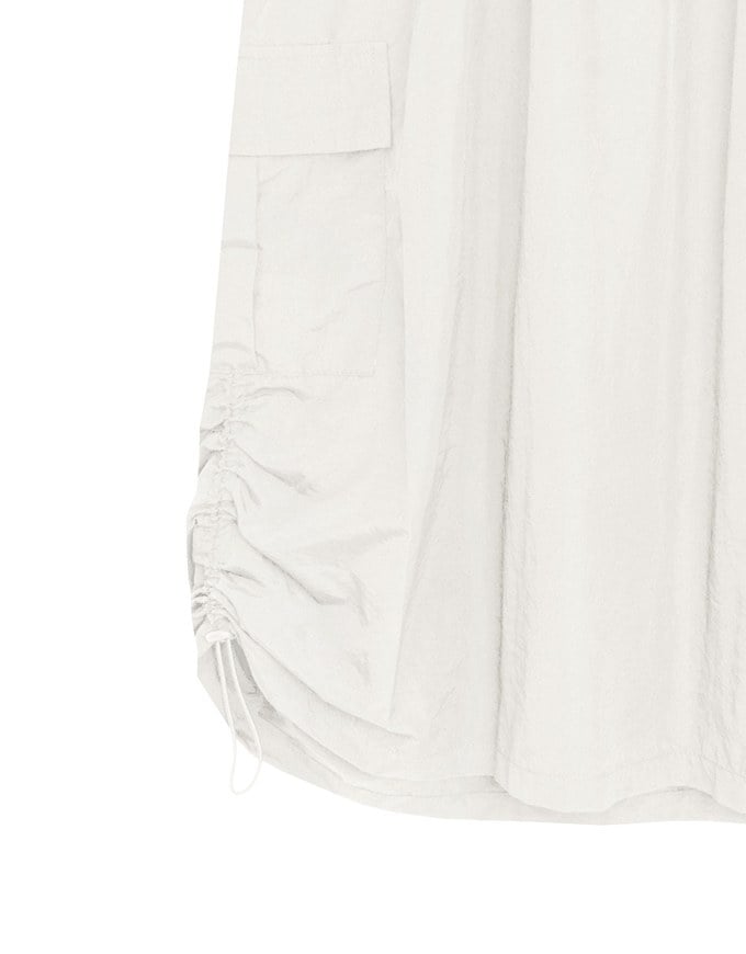 Adjustable Strap Drawstring Waist Cargo Maxi Dress
