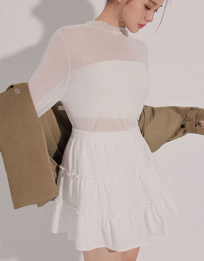 Classic Collar Faux Suede Cropped Trench Jacket