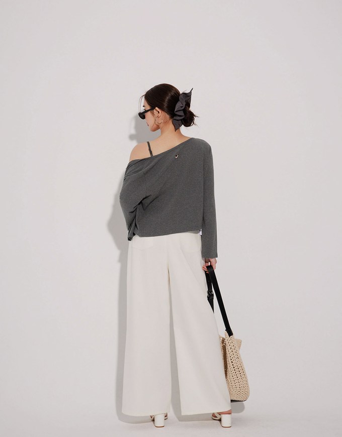 Heart Cutout Buttoned Knit Cardigan and Spaghetti Strap Crop Camisole Set Wear