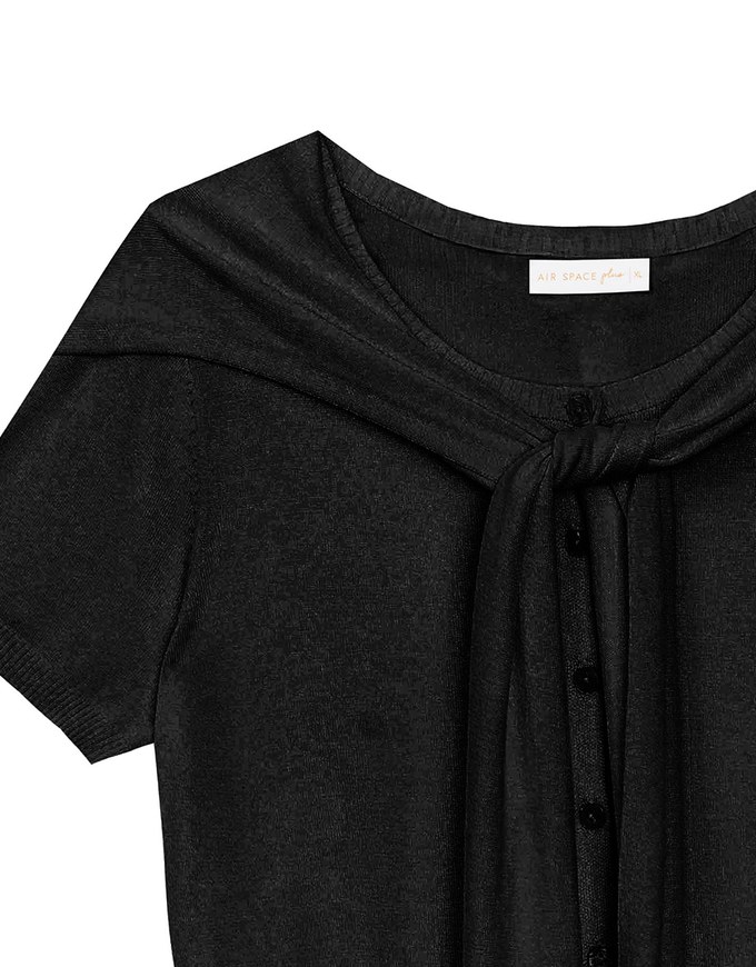 Knit Shawl Short Sleeve Crop Cardigan Top