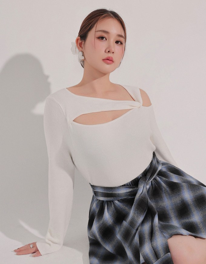 Patchwork Plaid Tie Up A Line Mini Skirt