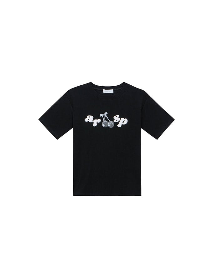 Cherry Graphic Logo Print Short Sleeve Tee
