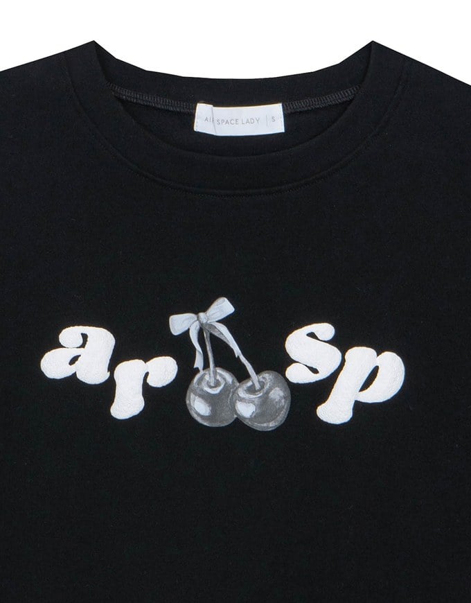Cherry Graphic Logo Print Short Sleeve Tee