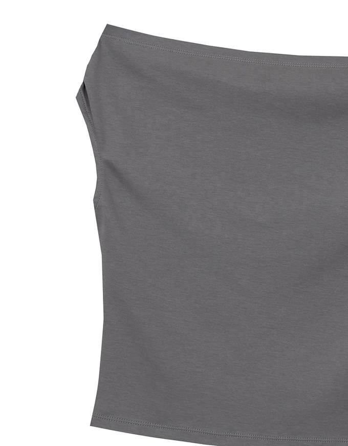 Fitted Off Shoulder Stretch Cotton Short Sleeve Top