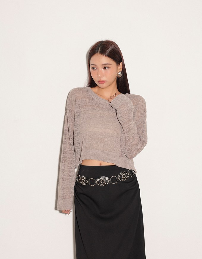 High Waist Jersey Maxi Skirt with Side Ruching