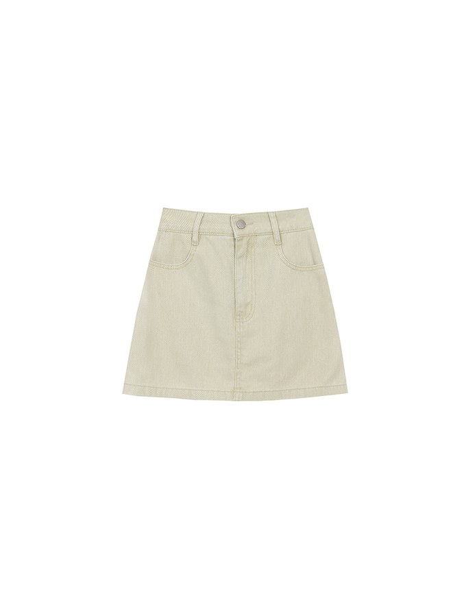 High Waisted Wash Jeans Denim A Line Mini Skirt