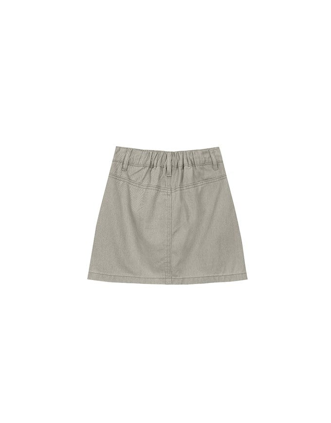 High Waisted Wash Jeans Denim A Line Mini Skirt