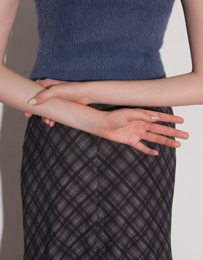 Vintage Inspired Plaid A Line Maxi Skirt