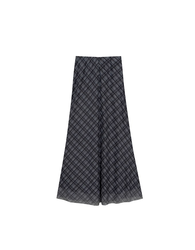 Vintage Inspired Plaid A Line Maxi Skirt