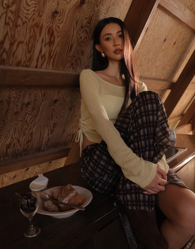 Vintage Inspired Plaid A Line Maxi Skirt