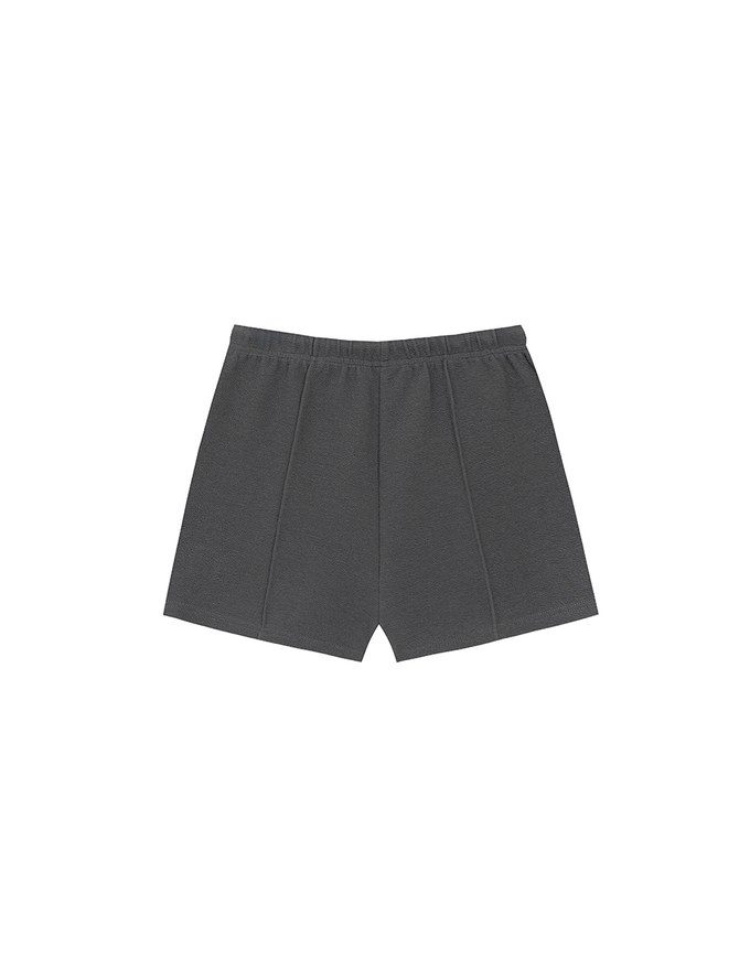 Textured Drawstring Waist Casual Shorts