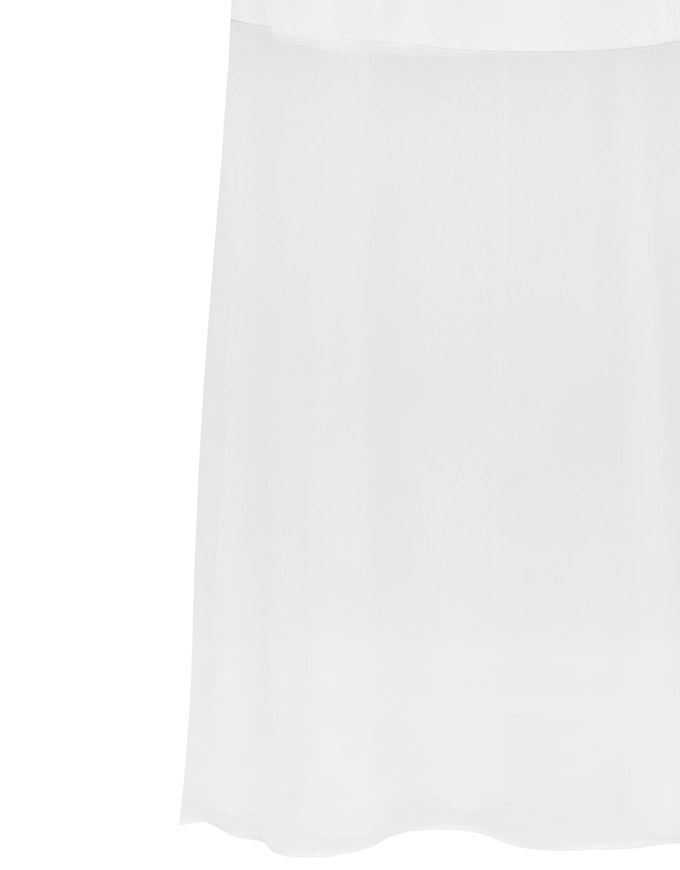 Layered Sheer Panel Spaghetti Strap Padded Maxi Dress