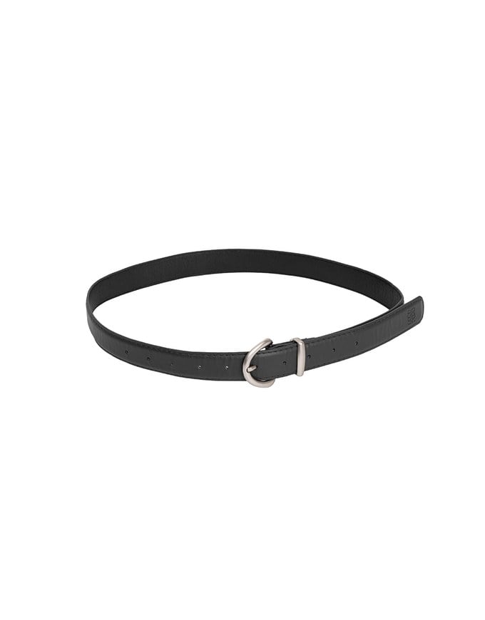 【Ling Cheng Design】Minimal Round Buckle Belt with AIR SPACE Logo Embroidered