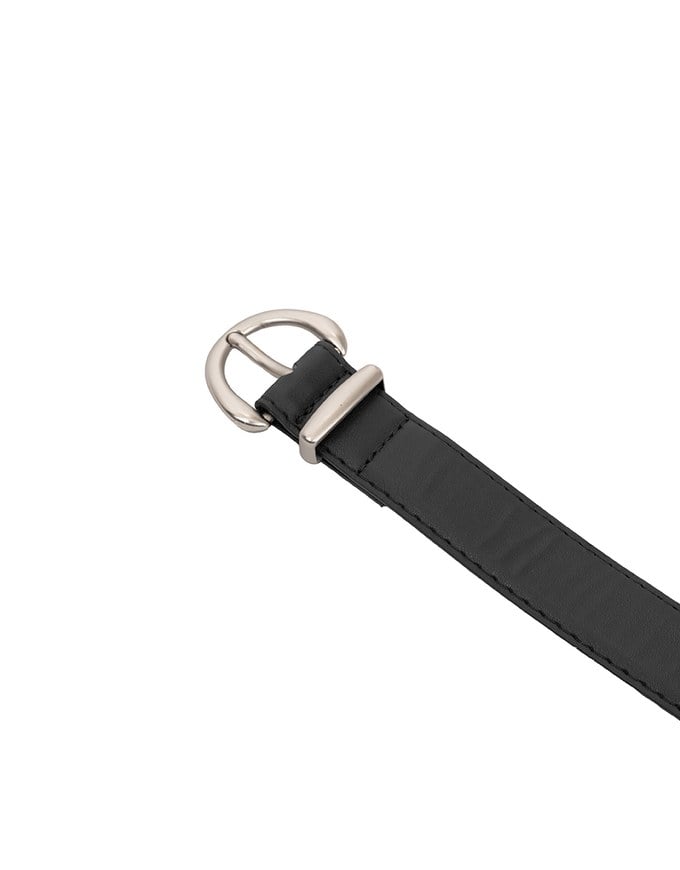 【Ling Cheng Design】Minimal Round Buckle Belt with AIR SPACE Logo Embroidered