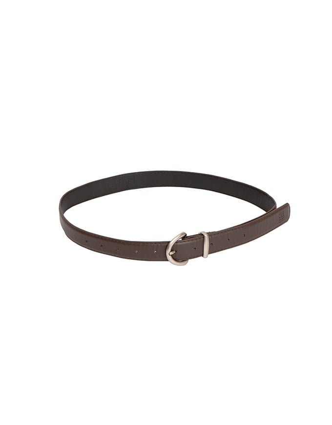 【Ling Cheng Design】Minimal Round Buckle Belt with AIR SPACE Logo Embroidered