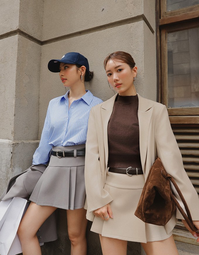 【Ling Cheng Design】Oversized Double Breasted Tailored Blazer Jacket