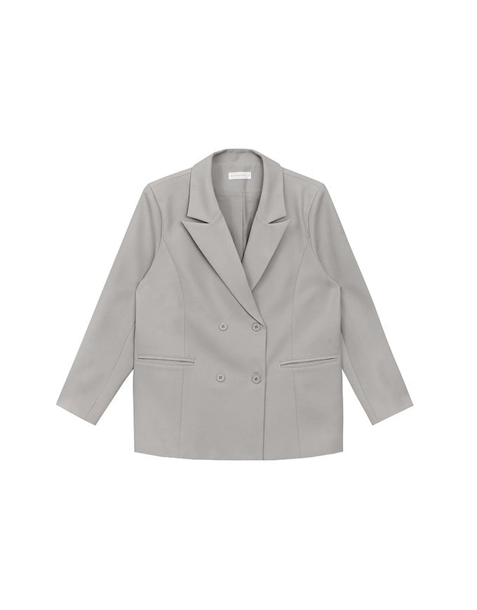 【Ling Cheng Design】Oversized Double Breasted Tailored Blazer Jacket