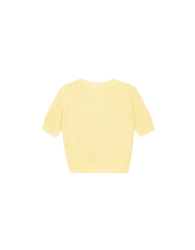 Round Neck Ribbed Knit Button Up Cardigan Top