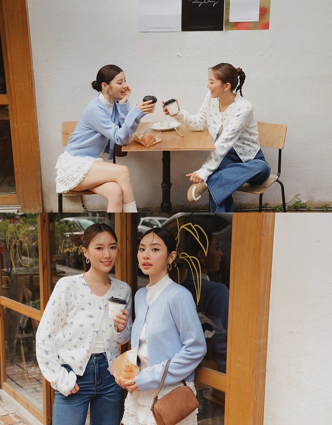 【Ling Cheng Design】Classic Crew Neck Buttoned Knit Cardigan