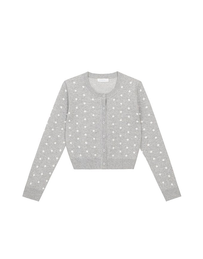 【Ling Cheng Design】Classic Crew Neck Buttoned Knit Cardigan