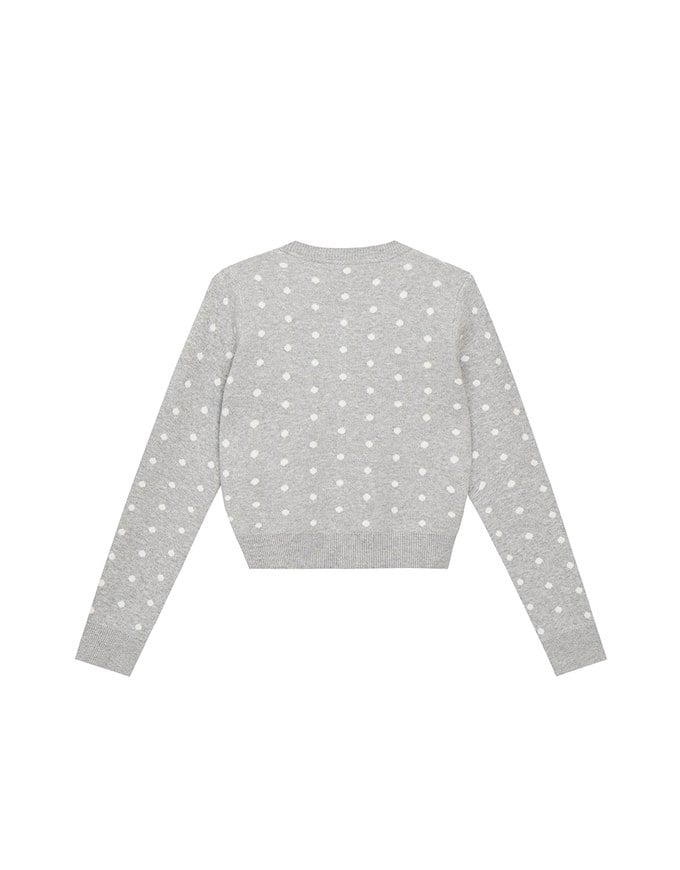 【Ling Cheng Design】Classic Crew Neck Buttoned Knit Cardigan