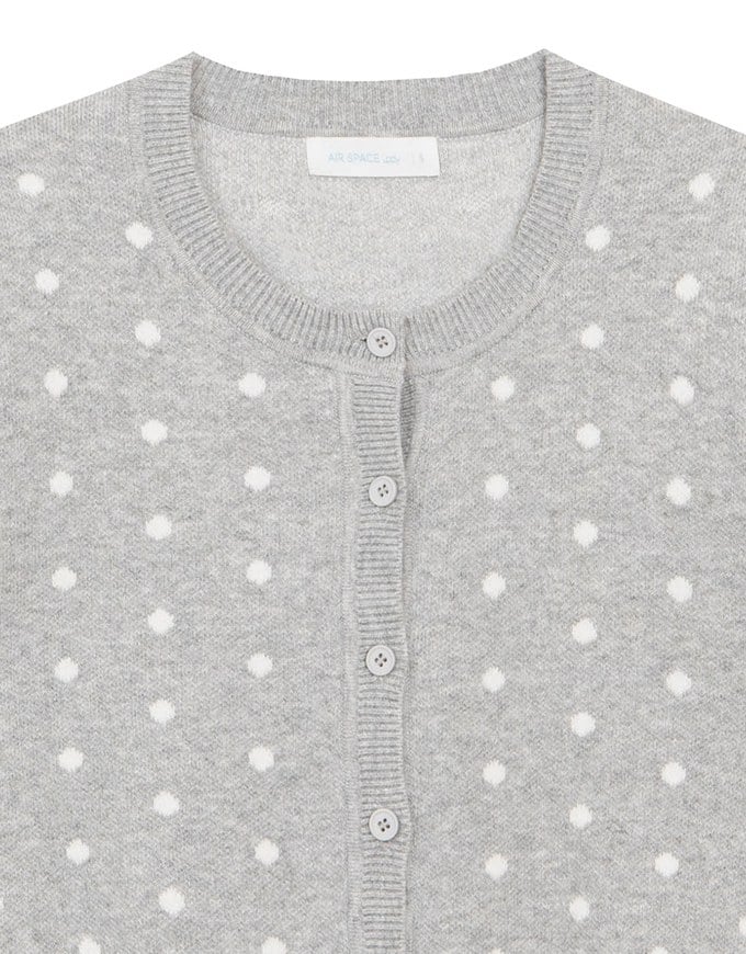 【Ling Cheng Design】Classic Crew Neck Buttoned Knit Cardigan