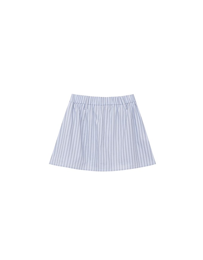AIR SPACE Logo Embroidered Striped Button Front A Line Skorts