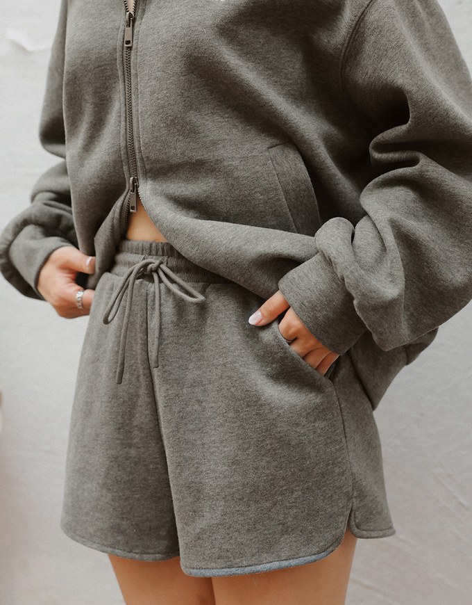 【Ling Cheng Design】Oversized Collar Zip Up Jacket with AIR SPACE Logo Embroidered